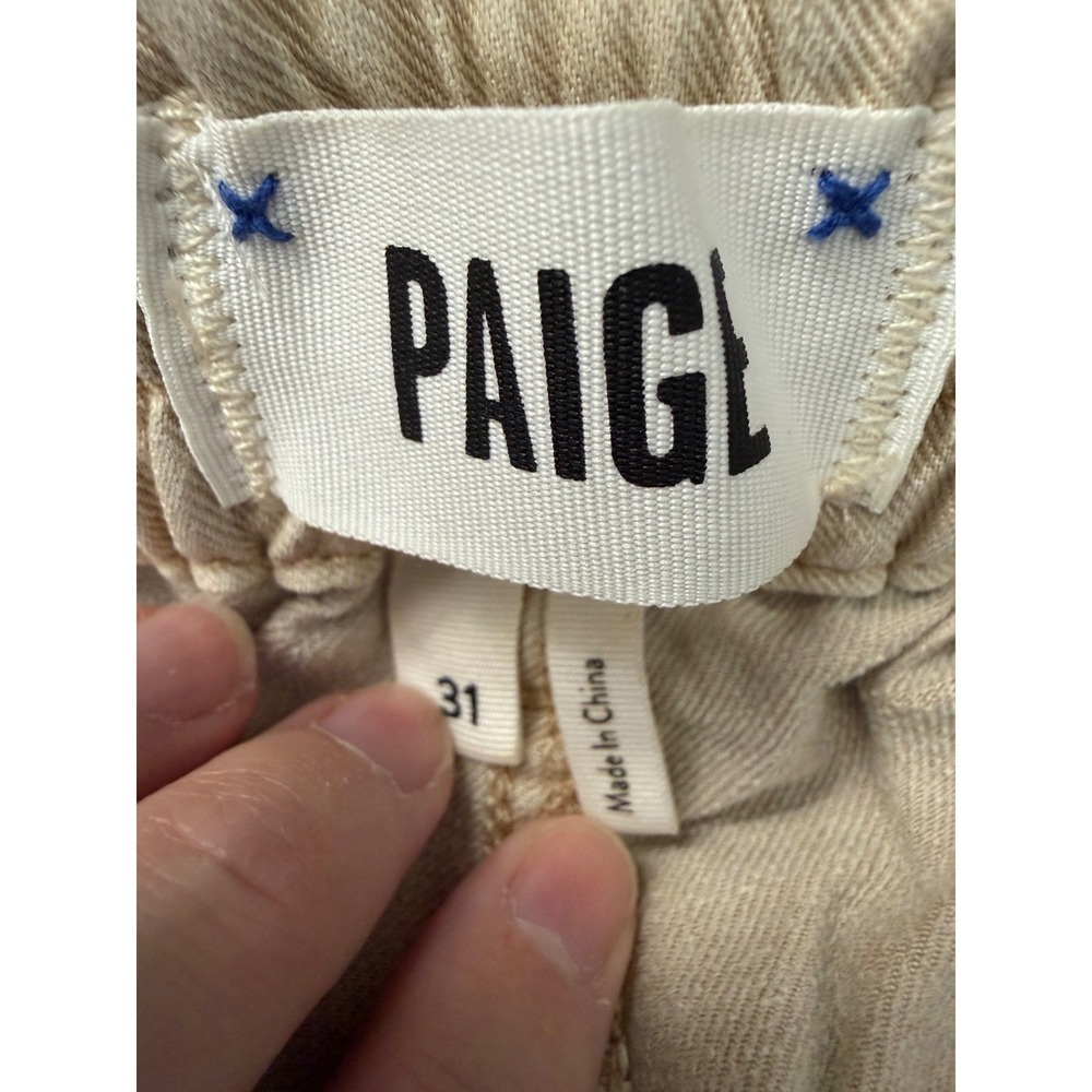 Paige Christy Tan Khaki Drawstring‎ Jogger Pants 31 5659G42-8093 Lyocell Blend - Picture 5 of 9